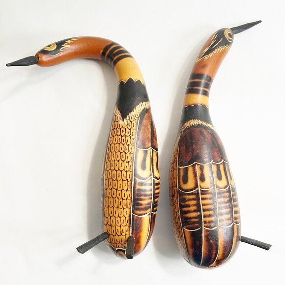 Set of 2 Imported Decorative Wooden Birds , each w/ Rattle sound when shaken - Picture 5 of 6